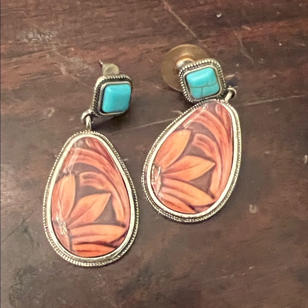 Boho Southwest Floral Drop Earrings